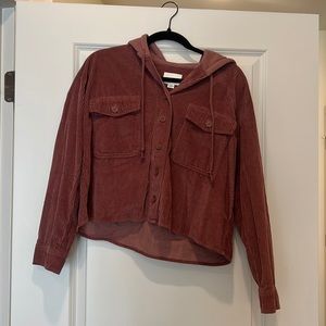 Hooded American eagle corduroy jacket
